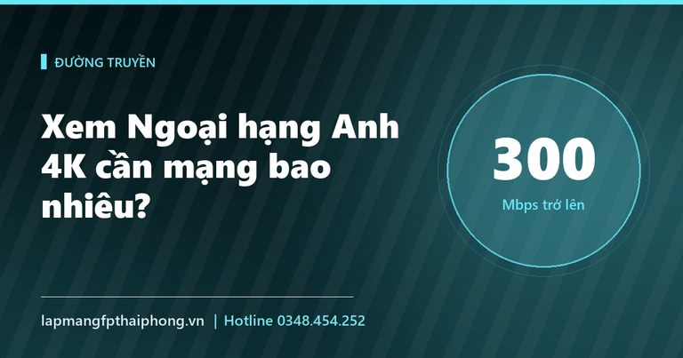 Xem Ngoại hạng Anh 4K cần mạng bao nhiêu? Con số thực tế theo từng nhà
